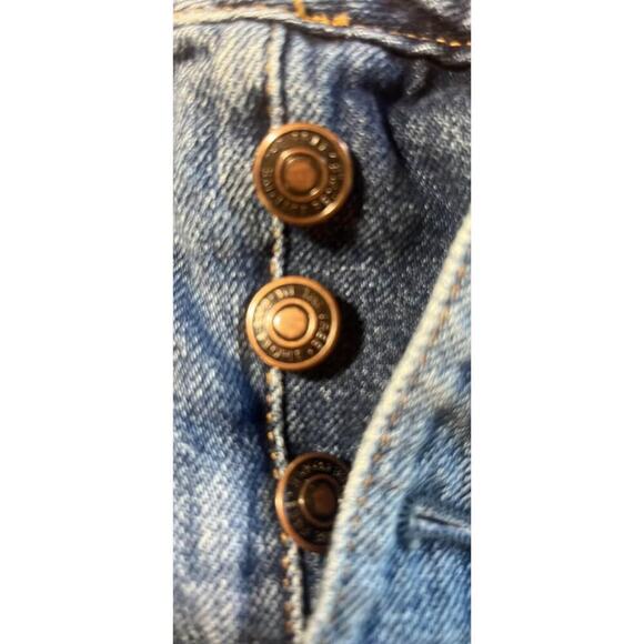 WE THE FREE Frayed Hem Denim Miniskirt size 27 - Picture 5 of 6